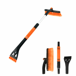 Desdira Auto Eiskratzer, 2 in 1 Schneebesen mit Eiskratzer, 360° drehbarem Schneebürste, mit rutschfestem Schaumstoffgriff für Autowindschutzscheibe und Fenster, geeignet für LKW und SUV Angebot bei HelloDeals
