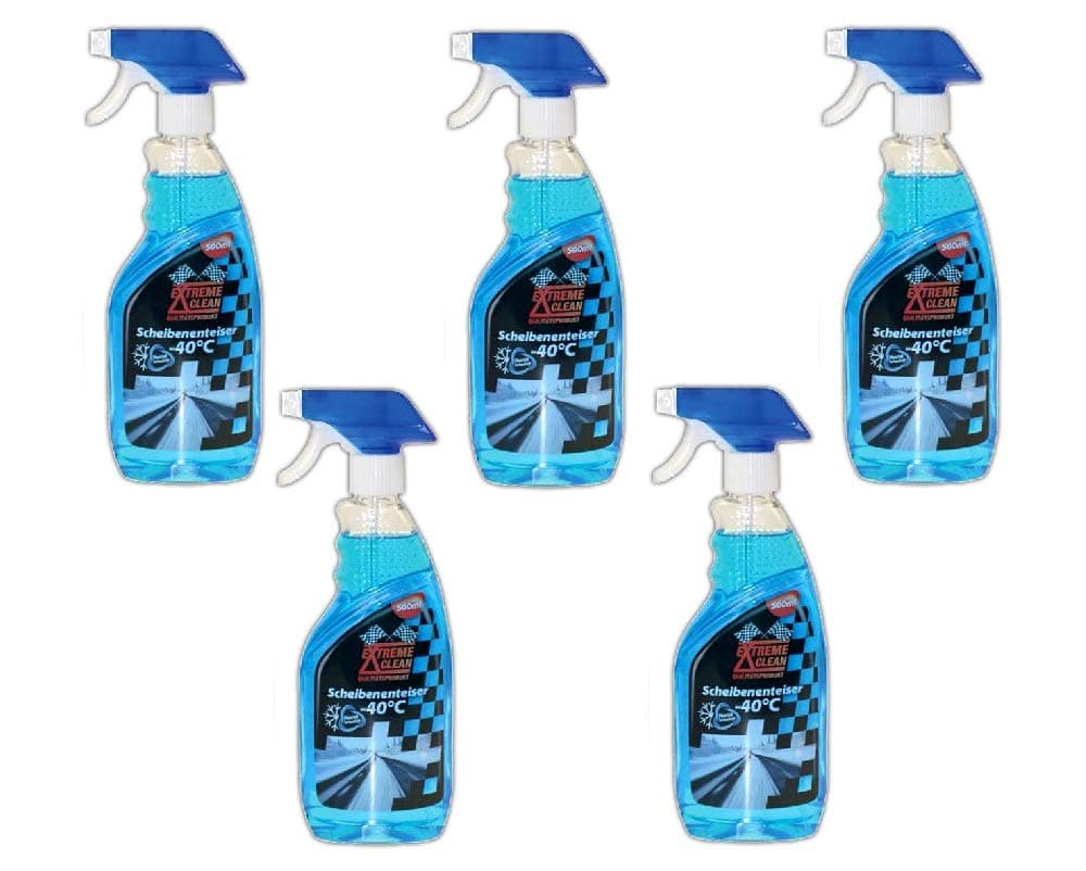 Dahlmann Tools/Extreme Clean 5X 500ml Auto Scheibenenteiser Enteiserspray Scheibenfrostschutz -40°C 2,5 Liter