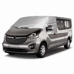 Opaltool Externe Thermo Scheibenabdeckung für Opel Vivaro Renault Trafic FIAT Talento NV300 2014-2023, Luxus Silber Wrap, Faltbare Frontscheibenabdeckung Winter Sommer Scheibenfrostschutz Abdeckung Opel Vivaro 2014–2018 Angebot bei HelloDeals