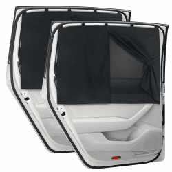DIZA100 Sonnenschutz Auto Baby, 2 Pack Magnetisch Doppelschicht Sonnenschutz Kinder/Auto Vorhang UV Schutz & Verdunkelung Autofenster Hitzeschutz Vorhang für Seitenscheibe Schwarz-Magnete Angebot bei HelloDeals