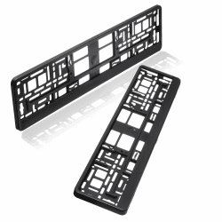 baytronic Kennzeichenhalter schwarz matt 2er Set Angebot bei HelloDeals