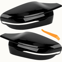 Spiegelkappen, Auto Rückspiegel Kappe Glänzend Schwarz Kompatibel mit BMW G20 G21 G28 G22 G23 G30 G38 G11 G12 G15 G16 Nur Modell mit linkem Ruder (1 Paar) Spiegelkappen 1 Angebot bei HelloDeals
