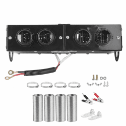 12V Auto Heizlüfter (800W) mit 4 Lüftungsöffnungen - Entfroster & Entfeuchter für Windschutzscheibe - Fußraumheizung - Einstellbare Leistung - Schwarz Angebot bei HelloDeals