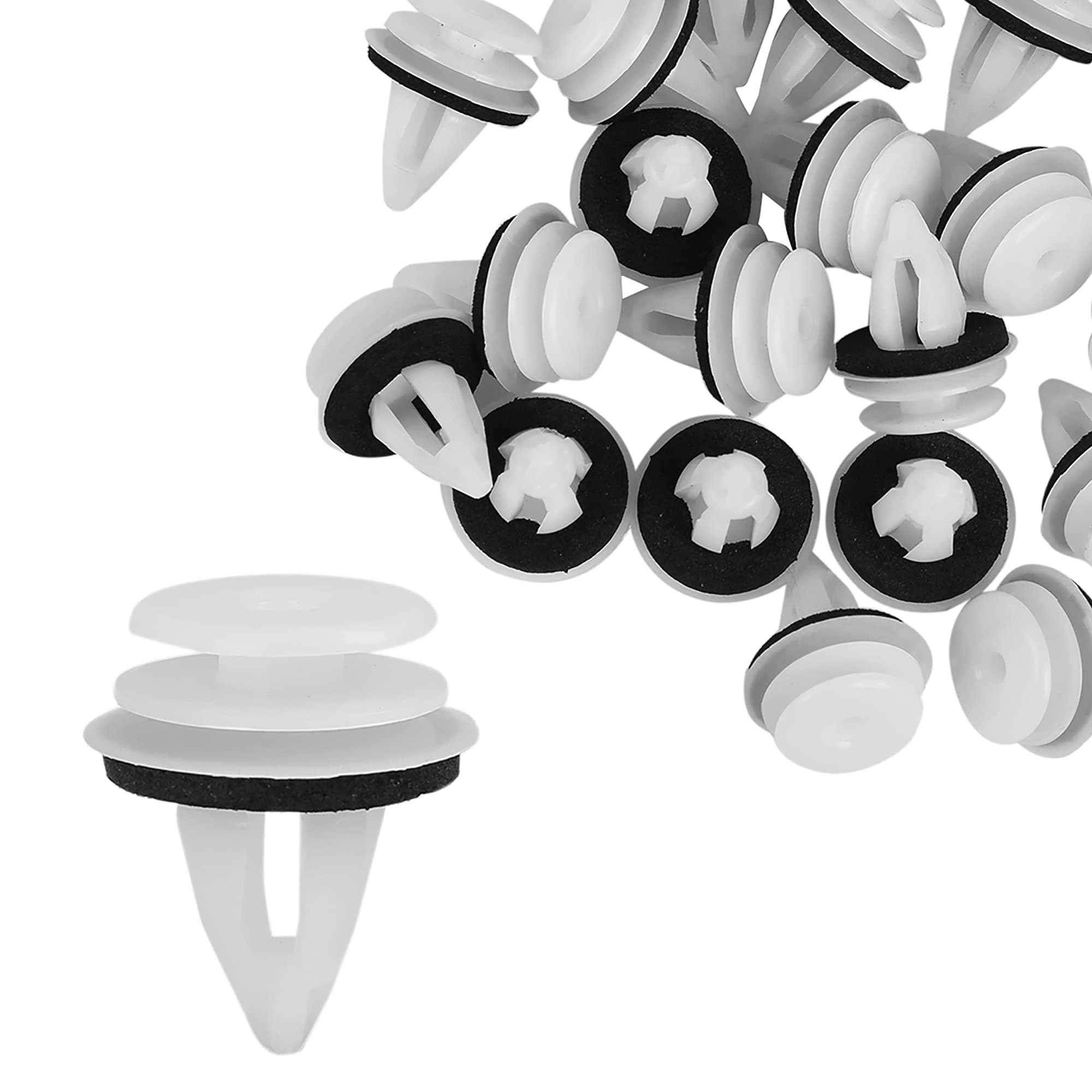 X AUTOHAUX Auto Befestigung Clips 51418224768 Halteklammern Türverkleidung Klammern Stoßstangen Kunststoff weiß für BMW E46 E90 F30 X5 X3 E60,20 Stück