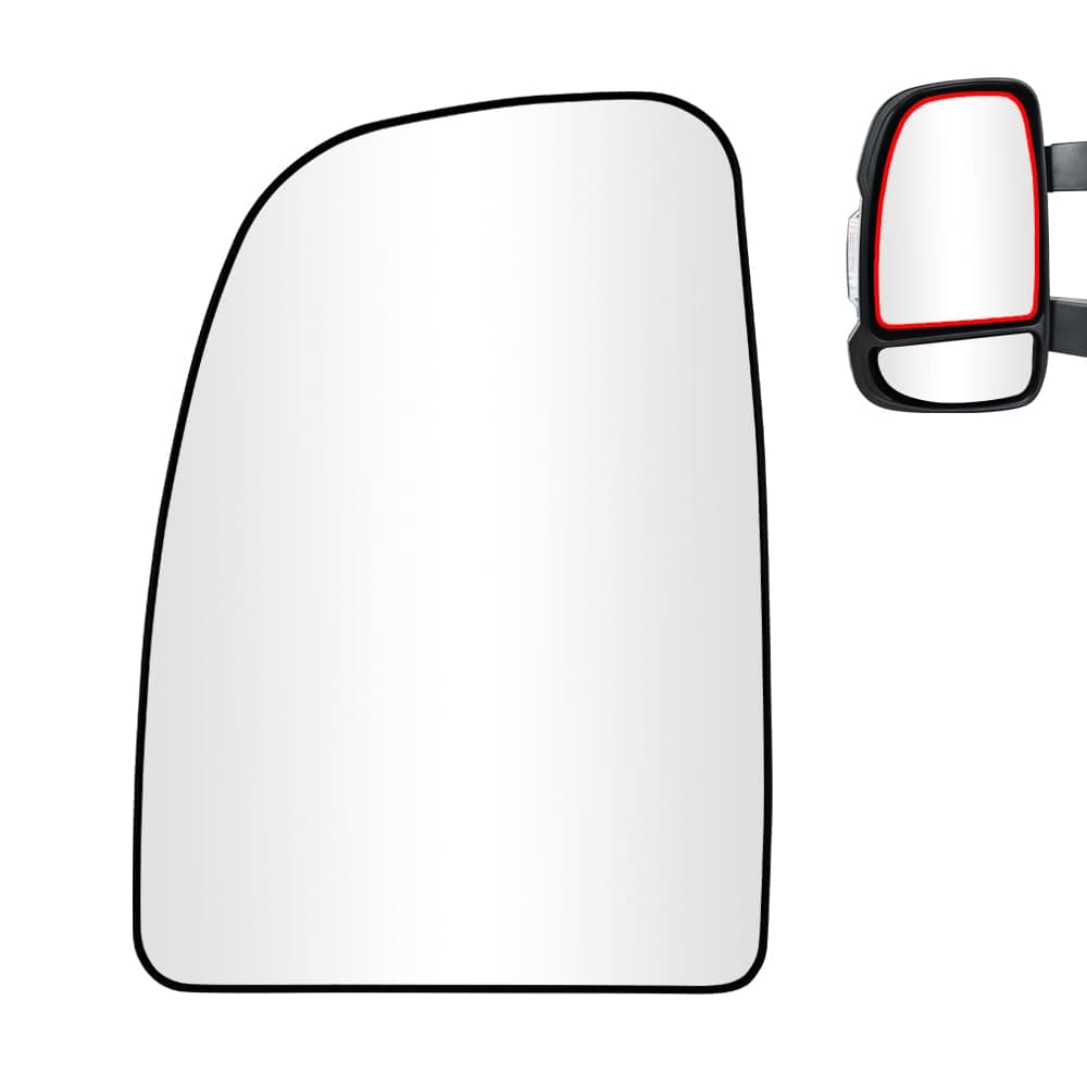 SENZEAL Spiegelglas Fahrerseite Beheizbar mit Trägerplatte für Fiat Ducato Citroen Jumper Relay Peugeot Boxer 2006-2023 8151LJ 71748246 Außenspiegel Glas Ersatz Oben Links Oben Links (06-23)-Beheizbar