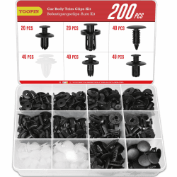 YOOPIN 200 Stück Befestigungsclips Auto Kit, Universelle Spreiznieten Karosserie, 6 Größen Kunststoffnieten Clips, Türverkleidung Clips für Innenverkleidungen und Wartung Angebot bei HelloDeals