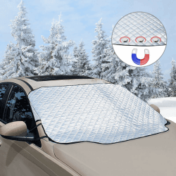unibelin Frontscheibenabdeckung Auto, Scheibenabdeckung Winterabdeckung Eisschutz Magnet Fixierung Faltbare Windschutzscheibe Auto Abdeckung gegen Schnee, EIS, Frost, UV-Strahlung, Sonne, Staub Angebot bei HelloDeals