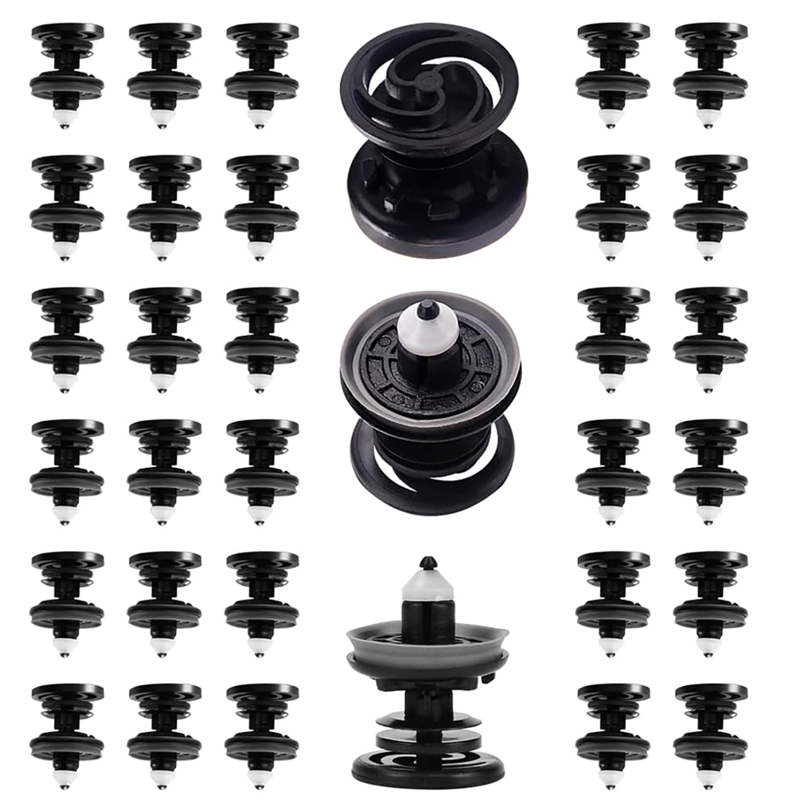 30er-Set Türverkleidungs-Clips 7L6868243 Kunststoff Auto Trim Clip Montageclip Kompatibel mit Volkswagen Golf 5 6 7 T4 T5 Passat Polo Skoda Caddy, A1 A4 A5 A6