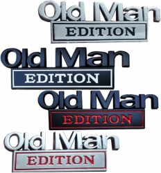 Old Man Edition Auto-Emblem, Autoaufkleber Für Männer, 3D-Metall-Aufkleber, Lustige Edition Stoßstangenaufkleber Für Auto, LKW, SUV, Seite Oder Heckklappe, Kofferraum Körper Angebot bei HelloDeals