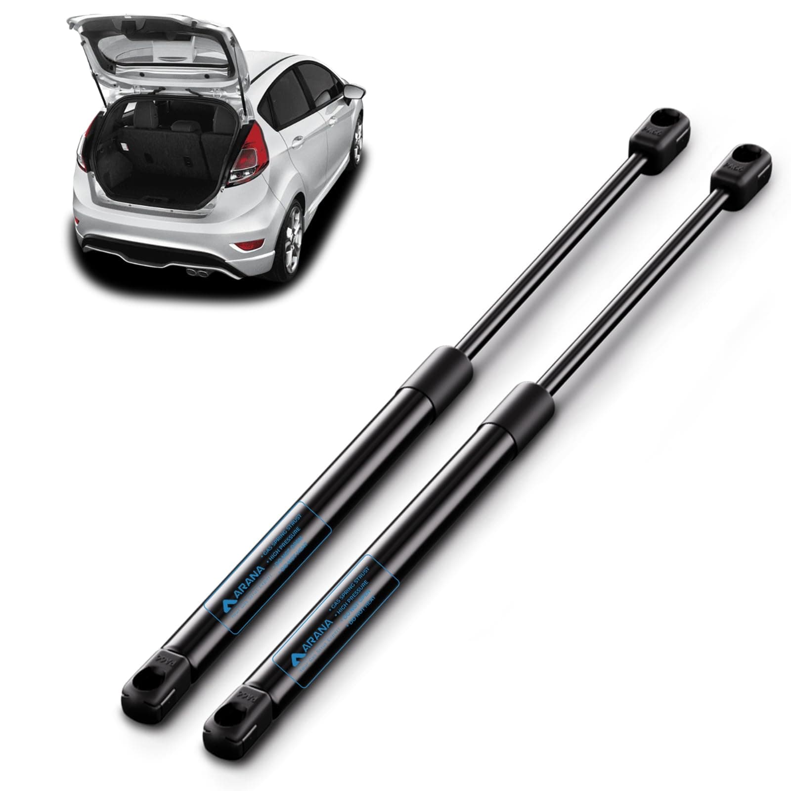 Arana 2x Heckklappe Dämpfer Gasdruckfeder kompatibel mit Ford Fiesta mk6 2008-2017 Gasdruckdämpfer Gasdruckfedern Gasfeder, Replace# 8A61A406A10AC 1523356