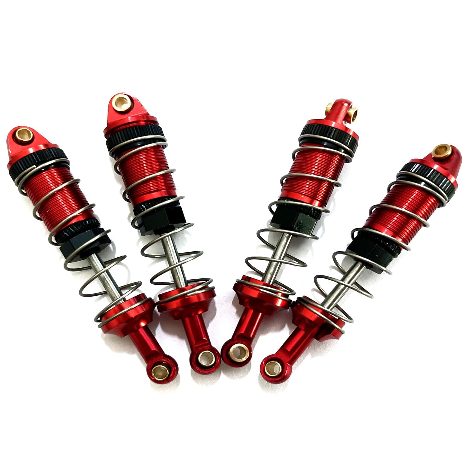 4er-Pack RC Auto Stoßdämpfer Metall Stoßdämpfer Dämpfer Kompatibel mit MJX Hyper Go 16207 16208 16209 16210 H16BM H16GT H16DR 1/16 Scale RC Auto Upgrades Teil