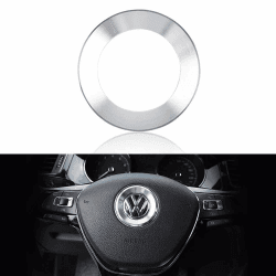 VDARK kompatibles Lenkrad Logo Kappen Dekoration Aufkleber Aluminiumlegierung für VW Volkswagen Zubehör Bling Jetta Passat Golf Tiguan Arteon Atlas enthält Trim Trim Rot Silber Blau (Silber) Angebot bei HelloDeals