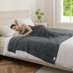 Good Nite Gewichtsdecke für Erwachsene, Stressabbau-Therapiedecke, schwere Decke für ruhige Sinne (Grau, 8 kg, 150 x 200 cm) 150x200cm,8KG Grau Angebot bei HelloDeals