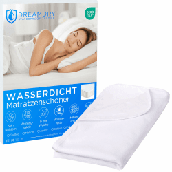 Dreamdry Matratzenschoner 140x200cm - Inkontinenzunterlage waschbar, Matratzenschoner 140x400, wasserdichte Matratzenauflage, Nässeschutz 140x200 Weiß Angebot bei HelloDeals