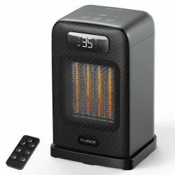 FLANUR Tragbarer Heizlüfter mit Thermostat, 1500W PTC-Keramik-Schnellheizung & ECO-Modus - 2-in-1-Heizlüfter, Digitalanzeige, 12-Stunden-Timer, unter 35dB leiser Heizlüfter-Schwarz, 1Pack+2Modes Angebot bei HelloDeals