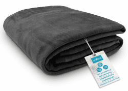 ZOLLNER Kuscheldecke flauschig in 150x200 cm - weiche und langlebige Sofadecke in Graphit - waschbar bis 40°C - Mischgewebe - mit elegantem Einfassband - Hotelqualität - Oeko Tex® Zertifiziert 150 x 200 cm Graphit Angebot bei HelloDeals