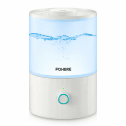 FOHERE Luftbefeuchter Schlafzimmer, 3.2L Leiser Baby Luftbefeuchter with Top-Fill, 28 Stunden, 360° kühler Nebel, BPA-frei, Aromadiffusor, 7 Farben Nachtlicht for Pflanzen heim Büro Angebot bei HelloDeals