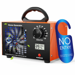 Ozongenerator 60000mg/g Ozongerät - Ozon Luftreiniger,120-Minuten-Timer,Mit Temperatur- und Feuchtigkeitsanzeige,Ozonisator Industrieller O3 für Auto Wohnung Hotels Küche und Haustiergerüche Angebot bei HelloDeals