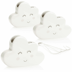 com-four® 3X Luftbefeuchter Heizung - Heizkörper Luftbefeuchter Wolke - Heizung Wasserverdunster aus Keramik im lustigen Wölkchen Design - 300 ml Angebot bei HelloDeals