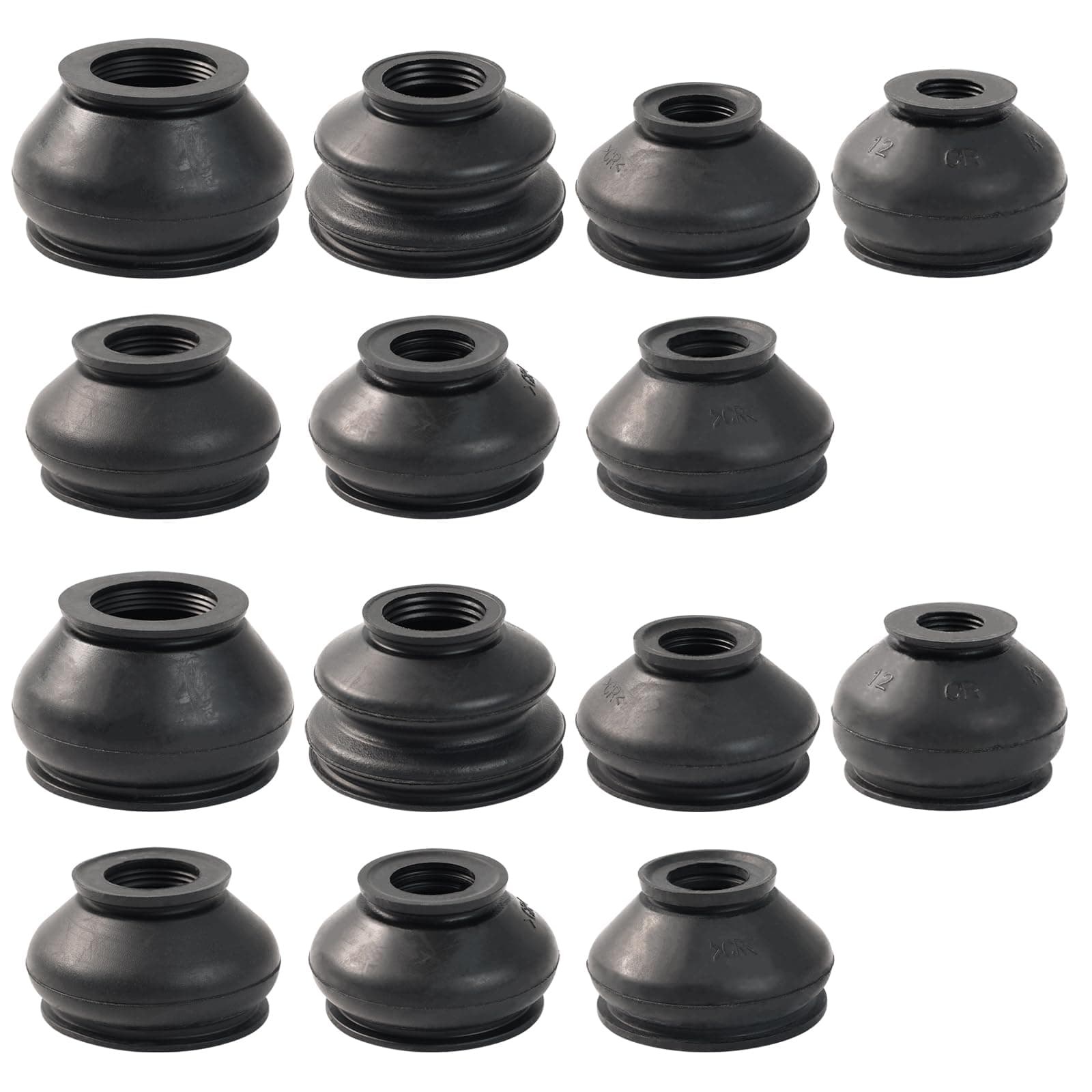 14x Universal-Staubschutzkappe Traggelenk Spurstangenkopf Gummimanschette für Kugelkopf Kreuzgelenke Spurstange und Kugelgelenk Gelenkmanschette Spurstangenkugelgelenk für Auto & Motorrad 18F061451