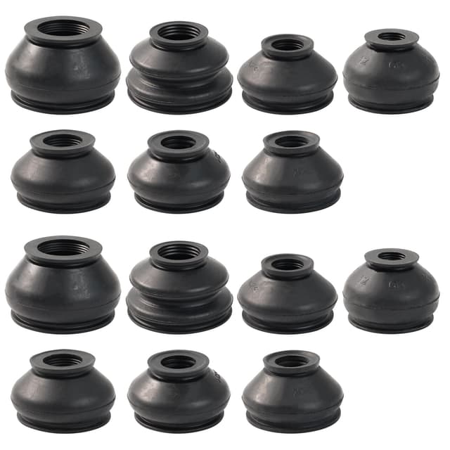 14x Universal-Staubschutzkappe Traggelenk Spurstangenkopf Gummimanschette für Kugelkopf Kreuzgelenke Spurstange und Kugelgelenk Gelenkmanschette Spurstangenkugelgelenk für Auto & Motorrad 18F061451