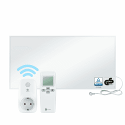 BR Bringer Infrarotheizung 1200 Watt - mit Smart Thermostat und Fernbedienung - Infrarot Elektroheizung Energiesparend - 5 Jahre Garantie, TÜV GS - Deutsche Qualitätsmarke (weiß) Weiß - Brts Smart Thermostat 1200 Watt Angebot bei HelloDeals