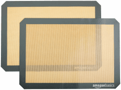 Amazon Basics Rechteckig Backmatte, Silikon, 2 Stück, 41.91 L x 29.54 cm, Beige/Grau Backmatte 41.9L x 29.5B cm Angebot bei HelloDeals