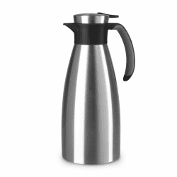 Emsa Soft Grip Isolierkanne, 1,5 Liter, Edelstahl, 12 Stunden heiß + 24 Stunden kalt, Auslaufsicher, Rutschfester Griff, Farbe Schwarz, 514499 Schwarz 1500 ml Single Angebot bei HelloDeals