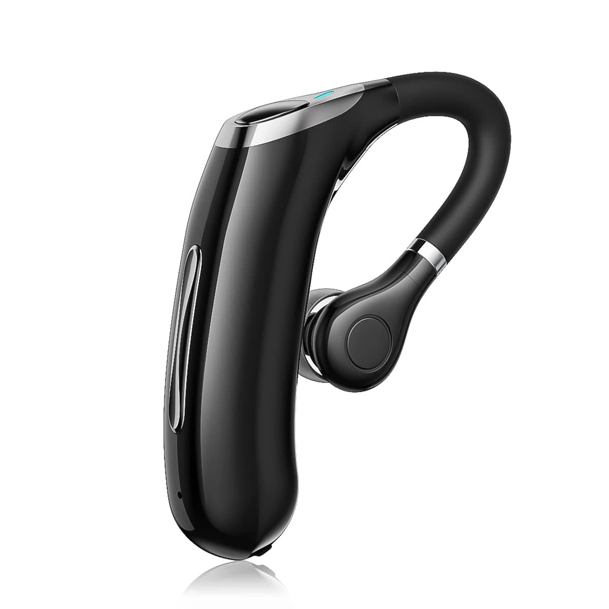 Bluetooth Headset Handy, Geräuschunterdrückung Headset Bluetooth 5.0 mit Mikrofon, Sprachassistent/Lange Gesprächszeit, Ultraleichter kabelloser Kopfhörer für Handys/Heimbüro/Business/Fahren/Gaming silver&black