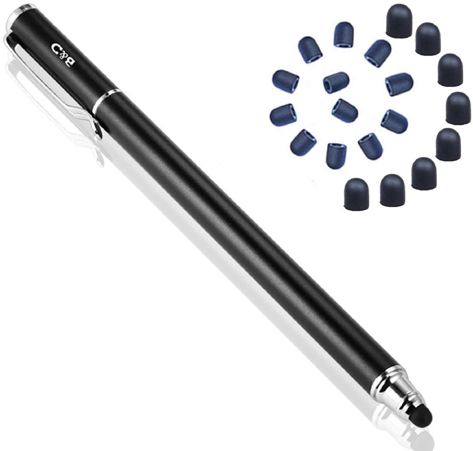 B&D Universaler Stylus-Eingabestift 2-in-1, für Touchscreens, Stift für Apple iPad, iPhone, iPod, Tablet, Galaxy, LG und HTC Schwarz