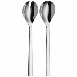 WMF Nuova Salatbesteck 30 cm, groß, Salatgabel und Servierlöffel, Cromargan Edelstahl poliert, spülmaschinengeeignet Salatbesteck 30 cm Einfarbig Angebot bei HelloDeals