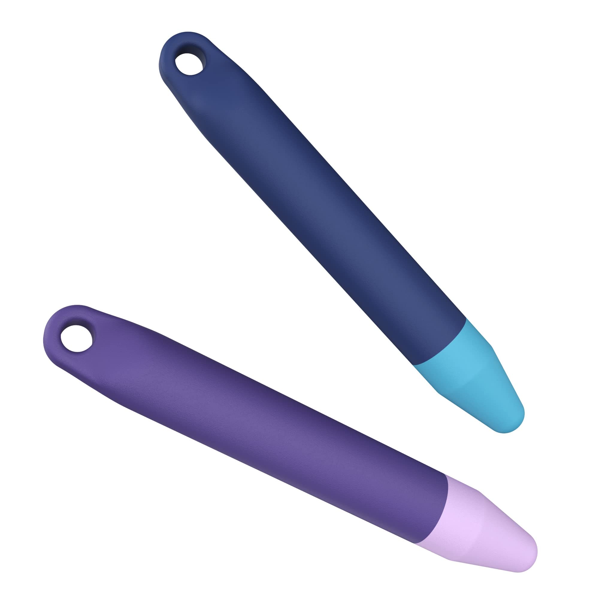 Kinderfreundliche Stylus-Stifte für Touchscreens, 2 Stück, Violett-Blauer Eingabestift, Universeller Kapazitiver Stift, Kompatibel Mit Kindle, iPad, iPhone