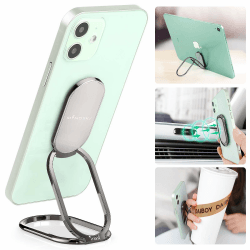 Mindsky Handy Ring Halter Fingerhalter 360° Drehbarer Ultradünner Ringhalter Faltbarer Handy Ständer Handyhalterung für iPhone iPad Smartphones Tablets(Kommt mit einem universellen Magneten) Schwarz Angebot bei HelloDeals