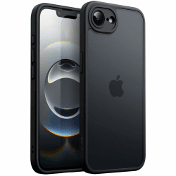 JETech Matt Hülle für iPhone 16e 6,1 Zoll 2025, Stoßfest Militärstandard FallSchutz, Mattierte Transluzente Rückseite Handyhülle, Anti-Fingerabdruck (Schwarz) iPhone 16e Schwarz Angebot bei HelloDeals
