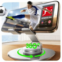 LISEN 360° Drehbarer Handy ständer Handyhalterung Tisch, Handyhalterung Schreibtisch Bücherständer Silber Handyhalter Tisch Elektronische Produkte Fotodisplays für Alle 4-8 Zoll Display Regal Ständer Angebot bei HelloDeals