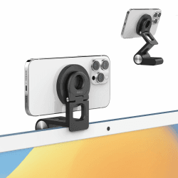 SODI kompatibel mit MagSafe Einstellbare Monitor-Halterung mit Magnet-Handyhalterung, für Laptop, Apple Studio Display, MacBook/iMac, für iPhone 17/16/15/14/13/12 Kamera, Schwarz Angebot bei HelloDeals