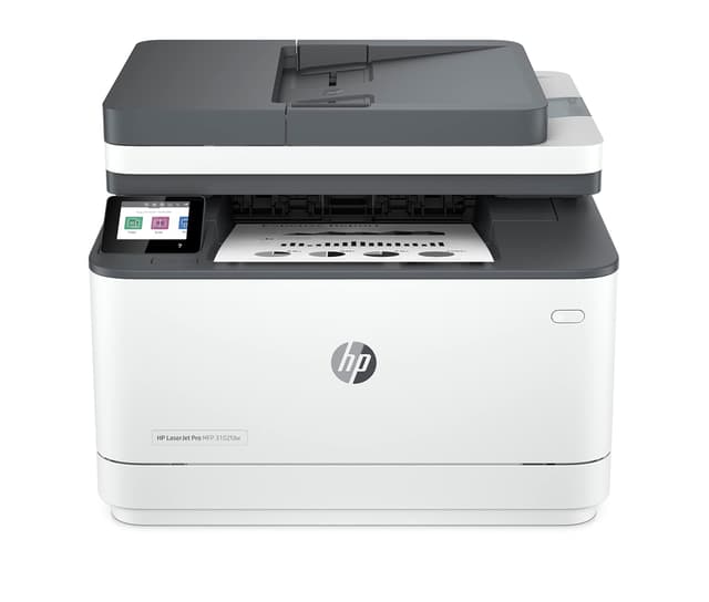 HP LaserJet Pro MFP 3102fdw Multifunktions-Laserdrucker, Automatischer Duplex, Hohe Druckgeschwindigkeiten, WLAN, Ethernet, USB Hi-Speed, Fax, HP Smart App, HP Wolf Pro Security Drucken+Kopieren+Scannen+Faxen WLAN + LAN