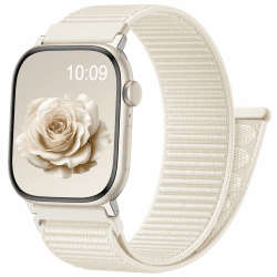 IMIVIO Nylon Armband Kompatibel mit Apple Watch Armband 40mm 41mm 38mm 42mm (Series 10 11) - Klettverschluss Sport Loop Band für iWatch SE Series 11 10 9 8 7 6 5 4 3 2 1 für Damen Herren, Polarstern 38/40/41/42mm(Series 10 11) Polarstern Angebot bei HelloDeals