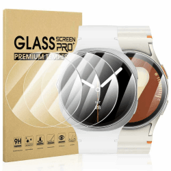 Diruite 4-Stück Displayschutz für Samsung Galaxy Watch 8/7/6/5/4/FE 40mm Schutzfolie HD Hartglas Displayschutzfolie(Durchmesser 37mm) Angebot bei HelloDeals