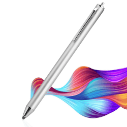 Tragbarer Eingabestift, 14 cm, hochpräzise, kapazitiv, kompatibel mit Allen Tablets mit Touchscreen und Handys, weiche Stiftspitze verhindert Kratzer auf dem Bildschirm silber Angebot bei HelloDeals