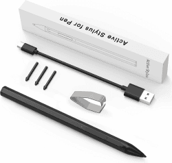 Wiederaufladbarer MPP 2.0 Neigungsstift 3J122AA#ABB 3J123AA#ABB für HP Pavilion x360 Envy x360 Spectre x360 für Surface Pro4/5/6/7/8/9/10/11/Book/Go (Schwarz) Angebot bei HelloDeals