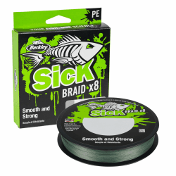 Berkley Sick Braid – 8-fach geflochtene Angelschnur, super glattes 8-fach Multifaden PE Raubfischgeflecht, Angelschnüre 150-300 m zum Süßwasser- oder Salzwasser-Meeresangeln 0.10mm | 7.5kg | 16lb | 300m Moss Green Angebot bei HelloDeals