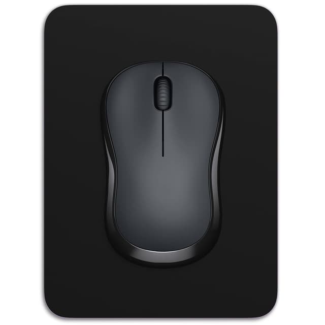 Dapesuom kleines Mauspad, 15,2 x 20,3 cm, mit Rutschfester Gummiunterseite, wasserdichtes Mini-Mauspad für Damen, Herren, kabellose Maus Laptops, Zuhause, Büro, Reisen, Tiefschwarz Tiefschwarz 200L x 150B mm