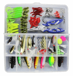 Vicloon Angeln Köder gemischt einschließlich Spinner, VIB, Höhenhaken, Einzelhaken, Drehgelenke, Zangen, Führer, etc. für Süßwasser-Salzwasser-Fischen 120 Stück Angebot bei HelloDeals