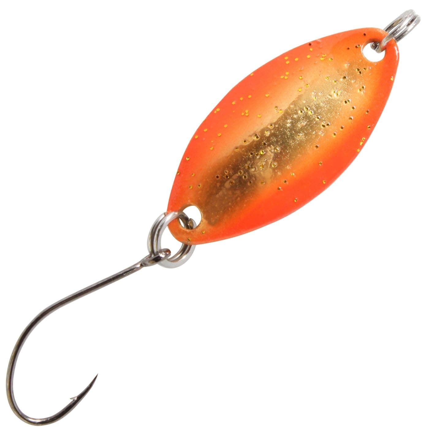 FTM Spoon Jife 2g 2,5cm - Forellenblinker orange-goldfarben m. Glitter/goldfarben