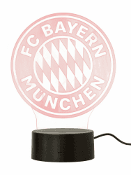 FC Bayern München LED-Logo I Nachtlicht I Lampe I Rot I Fußball Angebot bei HelloDeals