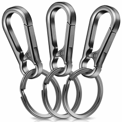 3 Stück Karabiner Schlüsselanhänger,Caianwin Karabinerhaken Klein Metall Schlüsselkarabiner,Schlüsselring mit Karabiner für Aufhängen im Rucksack, Autoschlüssel Grau Angebot bei HelloDeals