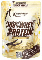 IronMaxx 100% Whey Protein Pulver 500g - Vanille - High Protein Shake mit BCAAs und EAAs für Muskeltraining und Fitness Angebot bei HelloDeals