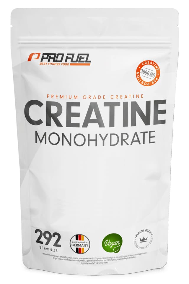 Creatin Monohydrat Pulver 1kg / 1000g reines Kreatin Monohydrat in mikronisierter Qualität - Creatine-Monohydrate optimal hochdosiert - Creatin-Pulver ohne Zusätze, 100% vegan, Vorrat für 292 Tage 1x 1000g Beutel