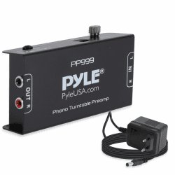 Pyle Phono Vorverstärker Plattenspieler, Phono Preamp Stereo Verstärker als Plattenspieler Zubehör, Plattenspieler mit Boxen, Rauschfreie Audio Verstärker, Kompatibel mit Magnetischen Tonabnehmern Mit robustem Metallgehäuse Angebot bei HelloDeals